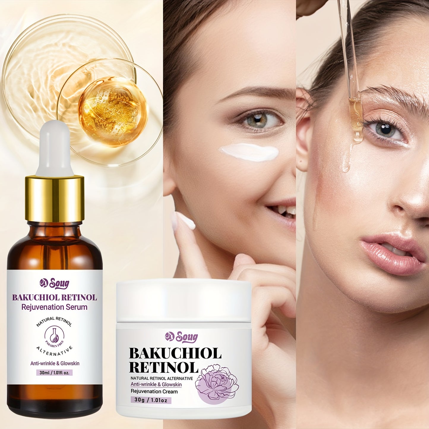 Soy+ Bakuchiol & Vitamin C Anti-Aging Set – Collagen Boosting