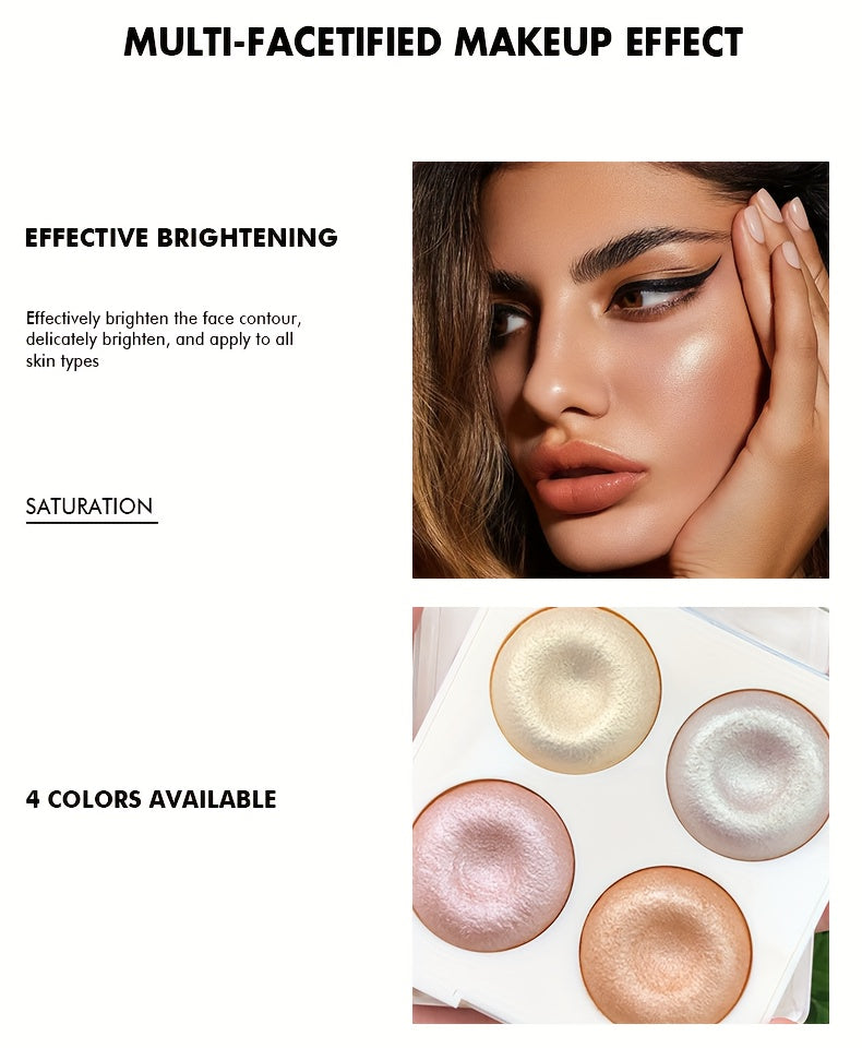 4-Color Highlighter Palette, WATERPROOF