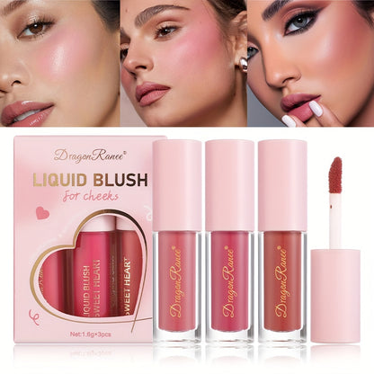 3-pk Blendable, Luxurious Liquid Blush For A Flawless Finish