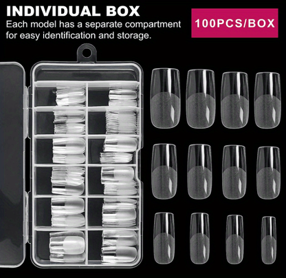 120Pcs Full Cover Square Fake Nails