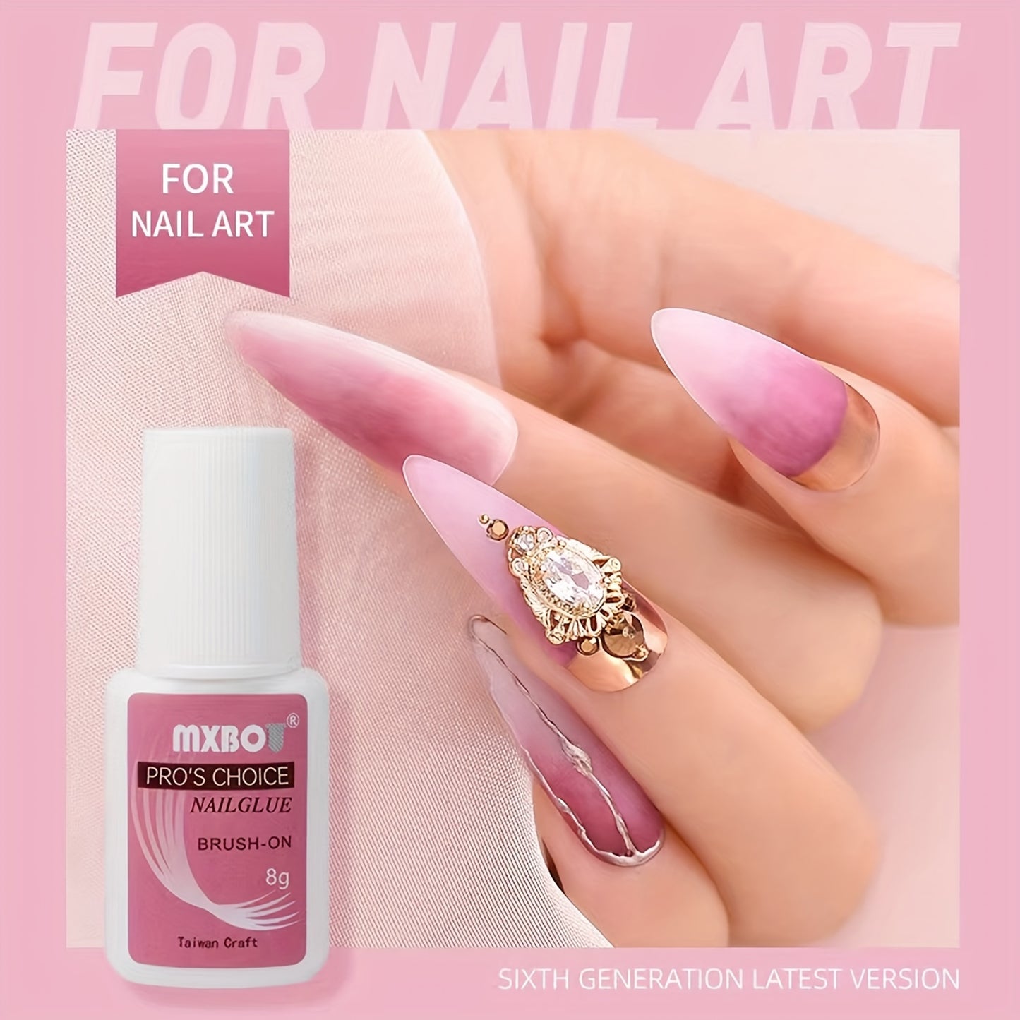 Super Strong Clear Nail Glue for Press-Ons & Acrylic Nails